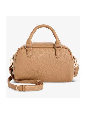 On 34th Broocke pebbled women's small satchel crossbody bag - Sand / Tan